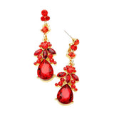 Marquise Crystal Teardrop Accented Evening Earrings - Madeline Love - Flyclothing LLC