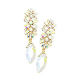 Marquise Glass Crystal Drop Evening Earrings - Madeline Love - Flyclothing LLC
