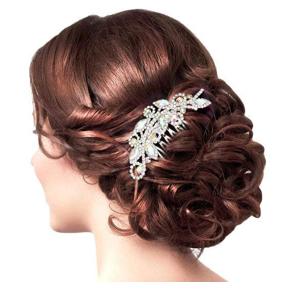 Marquise Stone Accented Rhinestone Hair Comb - Madeline Love - Flyclothing LLC