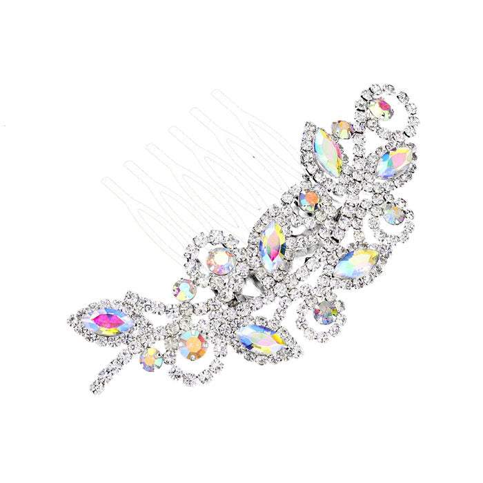 Marquise Stone Accented Rhinestone Hair Comb - Madeline Love - Flyclothing LLC