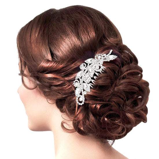 Marquise Stone Accented Rhinestone Hair Comb - Madeline Love - Flyclothing LLC