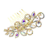 Marquise Stone Accented Wedding Bridal Rhinestone Hair Comb - Madeline Love - Flyclothing LLC