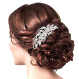 Marquise Stone Accented Wedding Bridal Rhinestone Hair Comb - Madeline Love - Flyclothing LLC