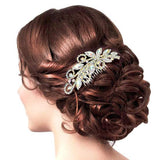 Marquise Stone Accented Wedding Bridal Rhinestone Hair Comb - Madeline Love - Flyclothing LLC