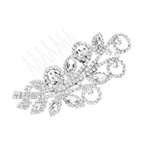 Marquise Stone Accented Wedding Bridal Rhinestone Hair Comb - Madeline Love - Flyclothing LLC
