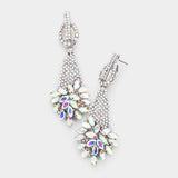 Marquise Stone Cluster Accented Evening Earrings - Madeline Love - Flyclothing LLC