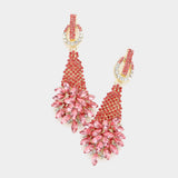 Marquise Stone Cluster Accented Evening Earrings - Madeline Love - Flyclothing LLC