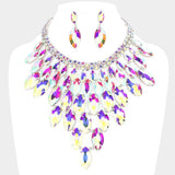 Marquise Stone Cluster Vine Evening Necklace - Madeline Love - Flyclothing LLC