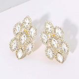 Marquise Stone Embellished Clip On Earrings - Madeline Love - Flyclothing LLC