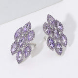 Marquise Stone Embellished Clip On Earrings - Madeline Love - Flyclothing LLC