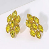 Marquise Stone Embellished Clip On Earrings - Madeline Love - Flyclothing LLC