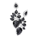 Marquise Teardrop Stone Cluster Dangle Evening Earrings - Madeline Love - Flyclothing LLC