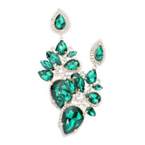 Marquise Teardrop Stone Cluster Dangle Evening Earrings - Madeline Love - Flyclothing LLC