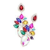 Marquise Teardrop Stone Cluster Dangle Evening Earrings - Madeline Love - Flyclothing LLC