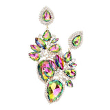 Marquise Teardrop Stone Cluster Dangle Evening Earrings - Madeline Love - Flyclothing LLC