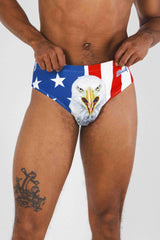 The Mascot | American Flag Ball Hammock® Pouch Swim Brief - Shinesty - Flyclothing LLC