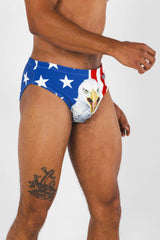 The Mascot | American Flag Ball Hammock® Pouch Swim Brief - Shinesty - Flyclothing LLC