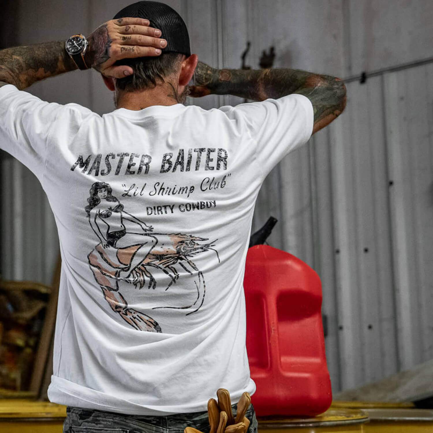 Master Baiter "Lil Shrimp Club" Men's T-Shirt - DIRTY COWBOY USA - Flyclothing LLC