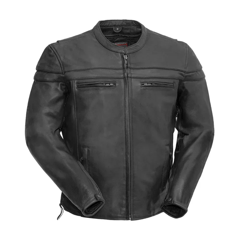 Maverick Men's Motorcycle Leather Jacket - First Manufacturing Company - Flyclothing LLC