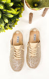 Mayo Glitter Sneaker in Gold - Naughty Monkey