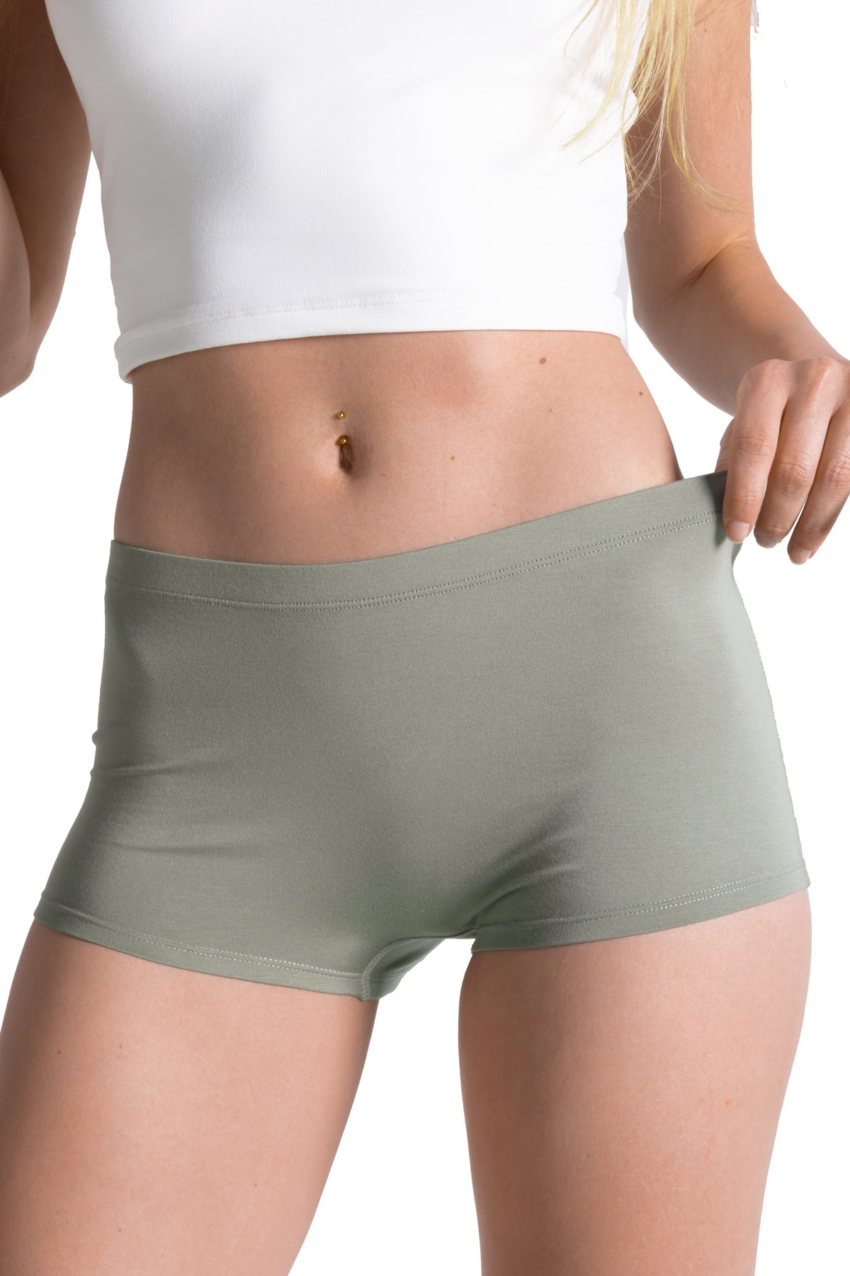 The Manzanilla | Olive Green Modal Boyshort Underwear