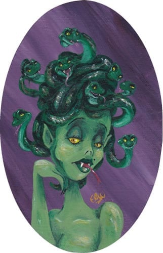 Black Market Art Company Medusa Snakes Print
