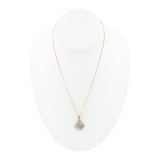 Melita Green Aventurine Golden Pendant Necklace