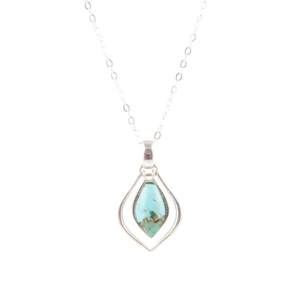 Melita Blue Turquoise and Sterling Silver Necklace - Barse Jewelry