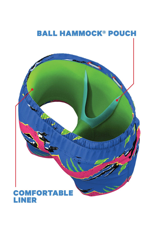 The Melted Popsicle | Retro Neon Ball Hammock® Pouch 5" Swim Trunks - Shinesty