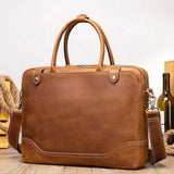 The Everyday Office Briefcase - Classy Leather Bags - Flyclothing LLC