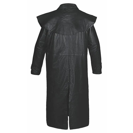 Mens Premium Leather Duster - Unik Just for Bikers - Flyclothing LLC