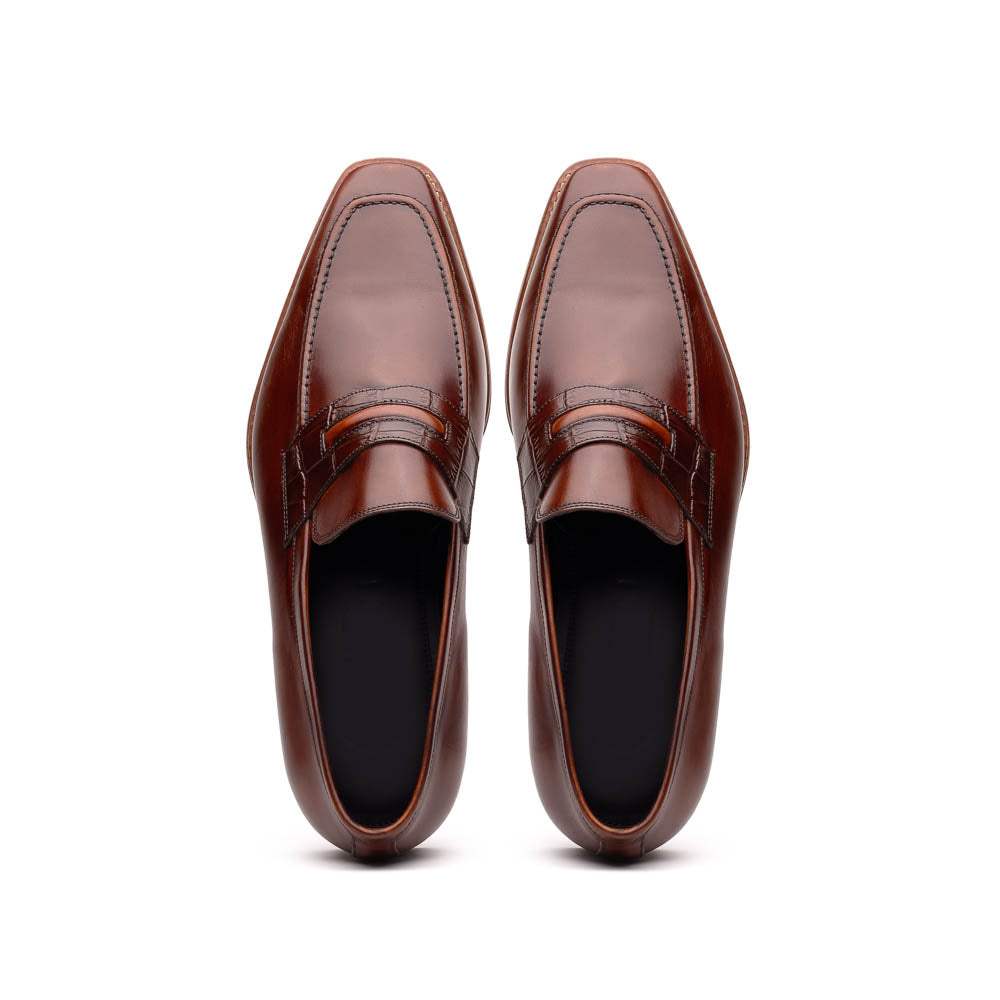 15-703-CGN MEO Hand Burnished Loafers Cognac - Zelli Italia - Flyclothing LLC