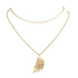 Metal Angel Wing Pendant Accented Necklace - Madeline Love - Flyclothing LLC