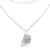 Metal Angel Wing Pendant Accented Necklace - Madeline Love - Flyclothing LLC