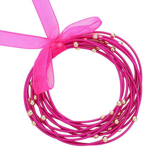 12PC Metal Ball & Pointed Guitar String Stackable Stretch Bracelets - Madeline Love - Flyclothing LLC