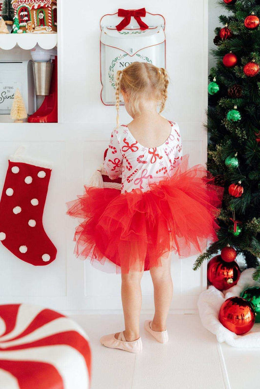 Candy Cane Lane 3/4 Tutu Leotard - Mila & Rose ® - Flyclothing LLC