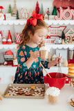 Gingerbread House 3/4 Sleeve Pocket Twirl Dress - Mila & Rose ® - Flyclothing LLC