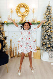 Mistletoe Magic 3/4 Sleeve Pocket Twirl Dress - Mila & Rose ® - Flyclothing LLC