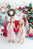 Pink Plaid 3/4 Sleeve Pocket Twirl Dress - Mila & Rose ® - Flyclothing LLC