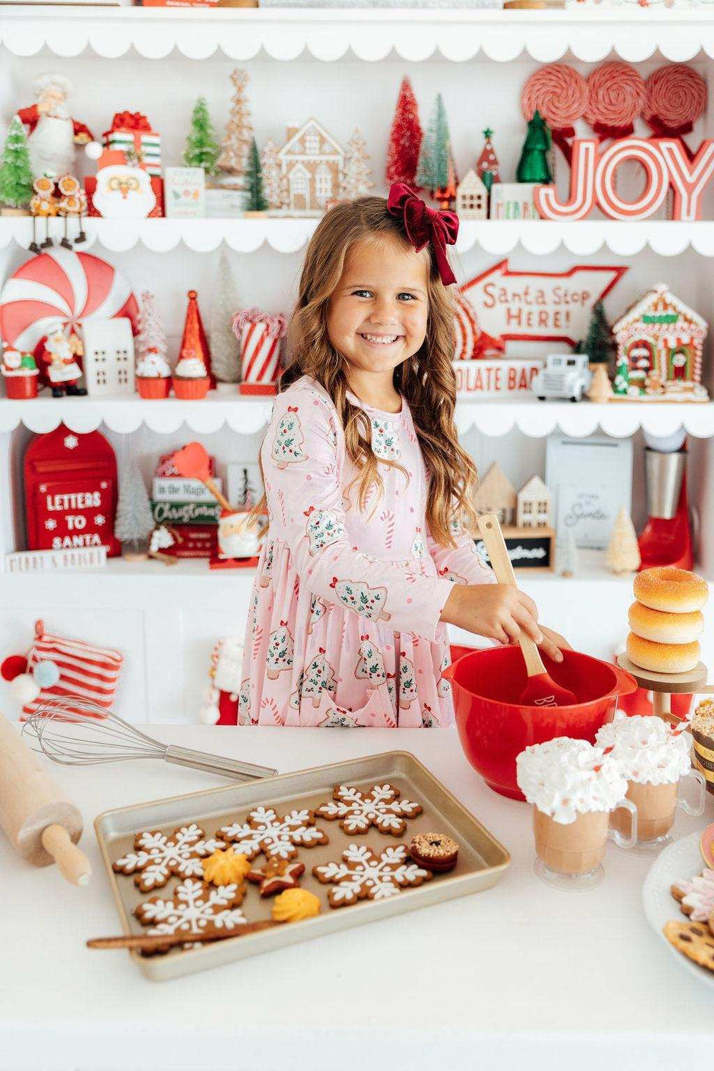 Christmas Cookies L/S Pocket Twirl Dress - Mila & Rose ® - Flyclothing LLC
