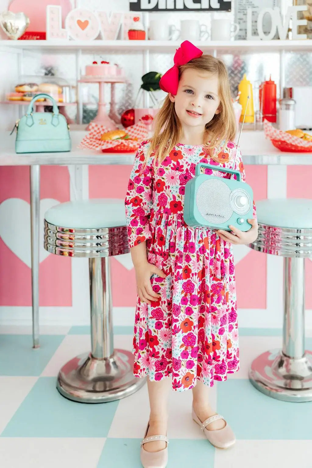 Secret Garden 3/4 Pocket Twirl Dress - Mila & Rose ® - Flyclothing LLC