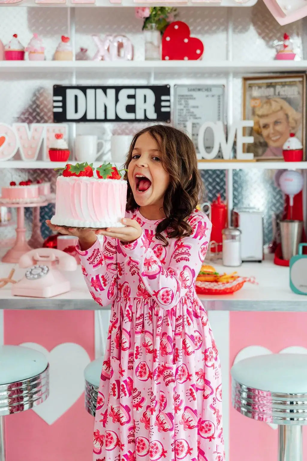Vintage Cakes L/S Pocket Twirl Dress - Mila & Rose ® - Flyclothing LLC