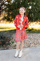 Nebraska White Herbie Husker Ruffle Pocket Tee - Mila & Rose ® - Flyclothing LLC