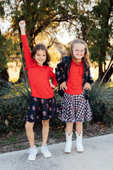 Texas Tech Plaid Raider Red Twirl Skort - Mila & Rose ® - Flyclothing LLC