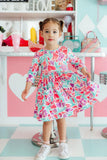 Watercolor Hearts 3/4 Sleeve Pocket Twirl Dress - Mila & Rose ® - Flyclothing LLC