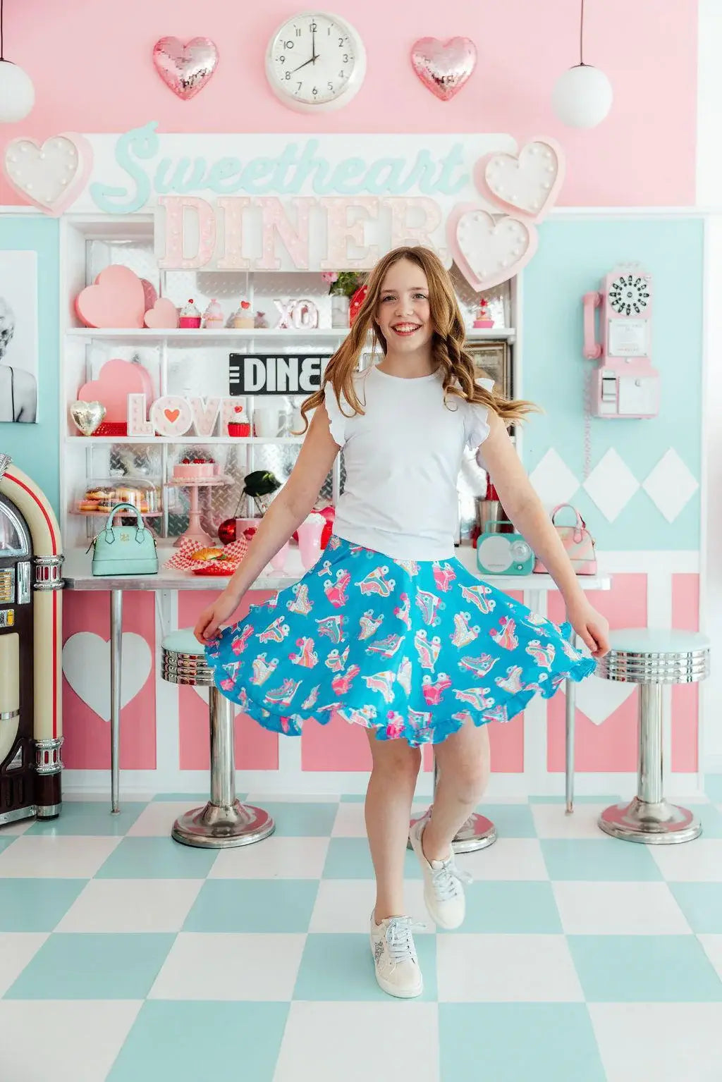 Let the Good Times Roll Ruffle Twirl Skort - Mila & Rose ® - Flyclothing LLC