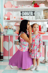 Watercolor Hearts S/S Ruffle Tee - Mila & Rose ® - Flyclothing LLC