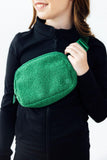 Green Fleece Belt Bag