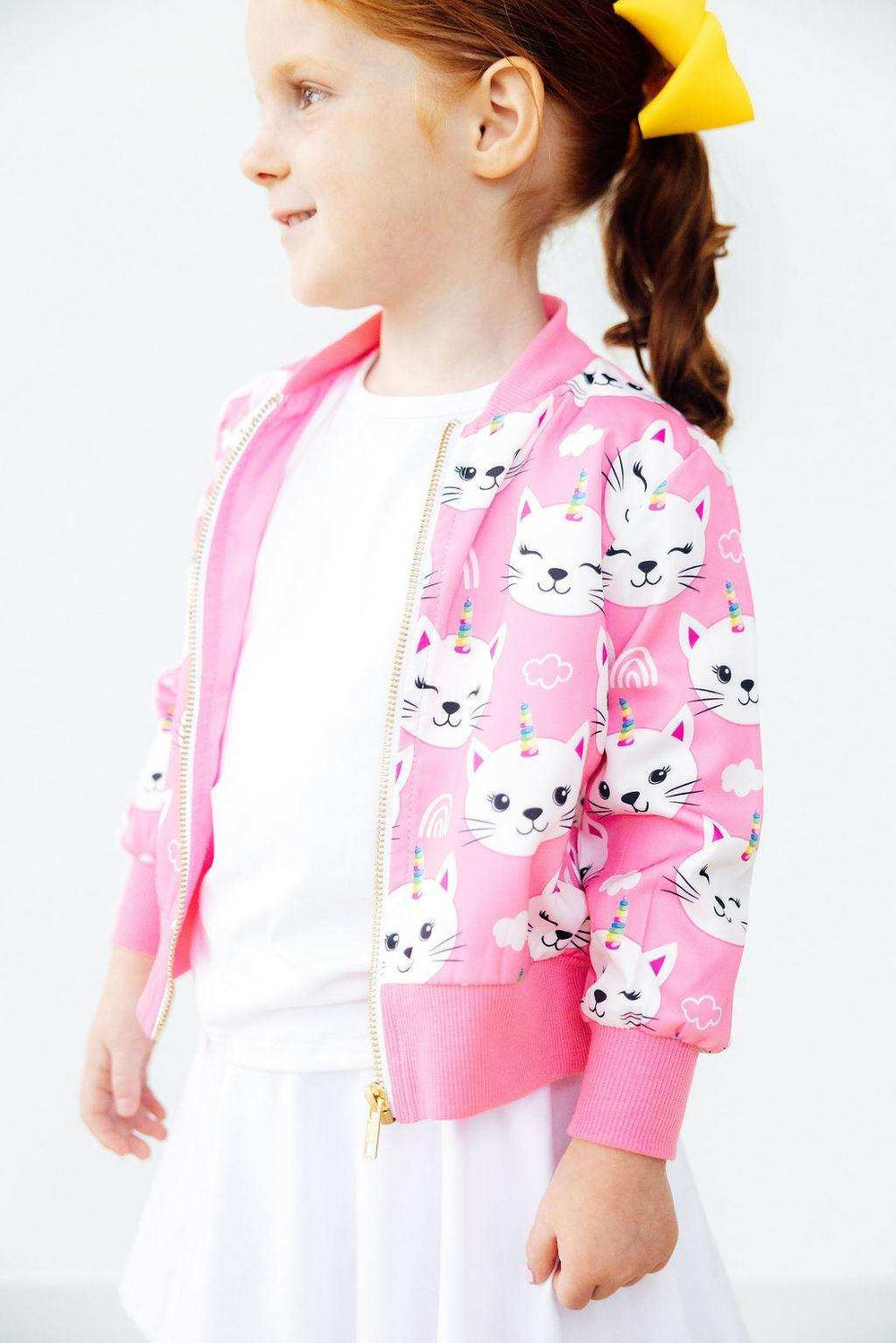 Unicorn Kitties Satin Jacket - Mila & Rose ® - Flyclothing LLC