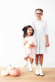Pumpkin Kisses, Harvest Wishes 3/4 Sleeve Ruffle Twirl Dress - Mila & Rose ® - Flyclothing LLC